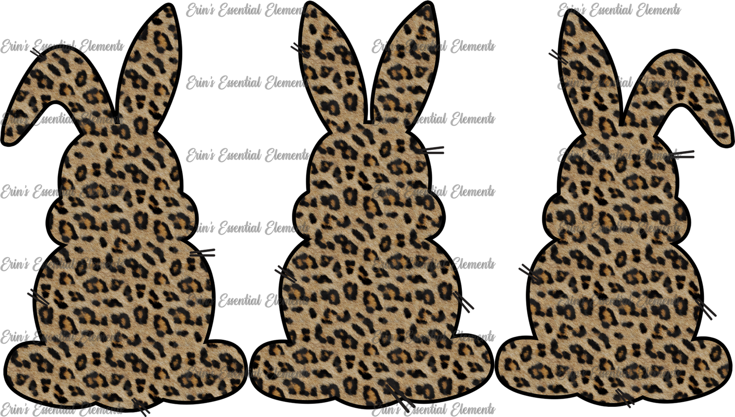 Three cheetah bunnies DTF Heat Transfer