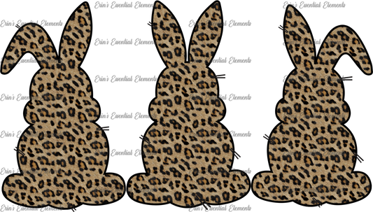 Three cheetah bunnies DTF Heat Transfer